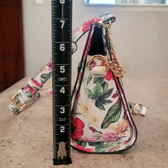 NWT Steve Madden‎ BLEXI White Tropical Floral Flower Crossbody Bag Handbag Purse - Picture 11 of 12